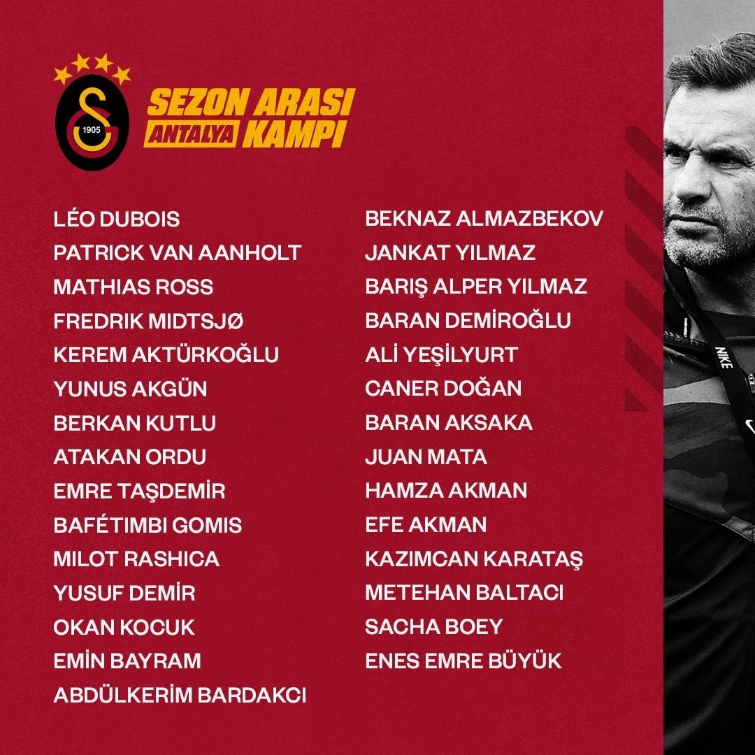 Galatasaray’ın Antalya kamp kadrosu belli oldu
