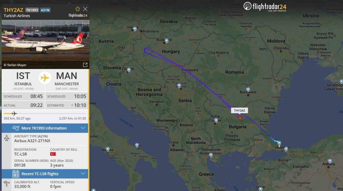 THY uçağı teknik arıza nedeniyle İstanbul Havalimanı’na geri döndü
