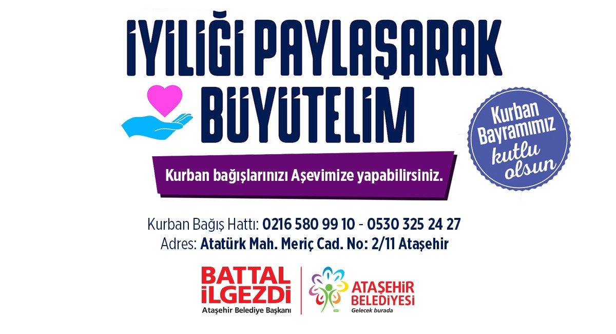 Ataşehir Belediyesi Aşevi, hayırsever vatandaşların kurban bağışlarını bekliyor
