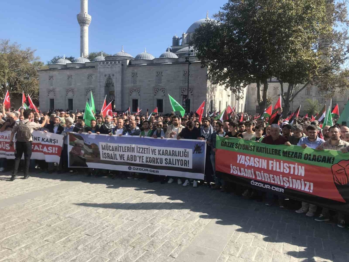 Beyazıt Meydanı’nda Filistin’e destek eylemi gerçekleştirildi
