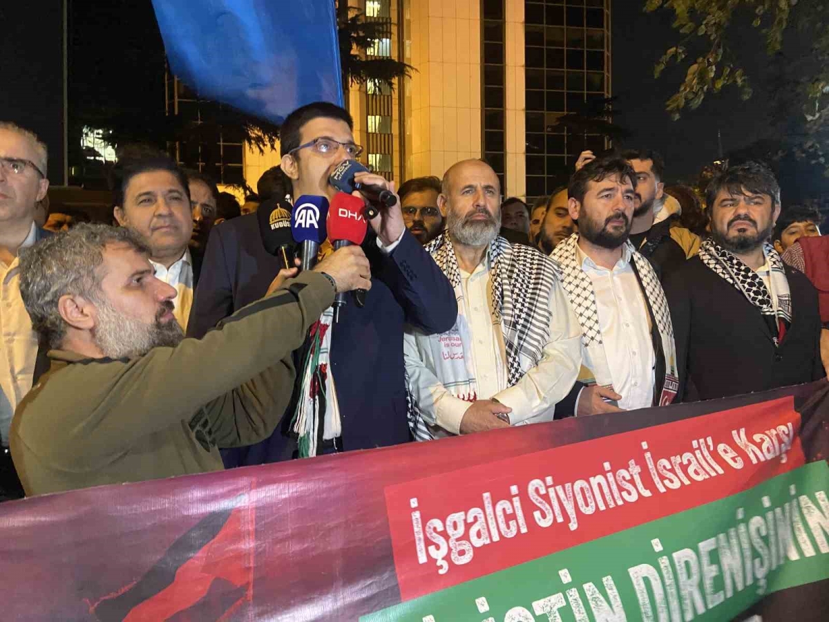 İstanbul’da İsrail’in Gazze’ye saldırıları protesto edildi
