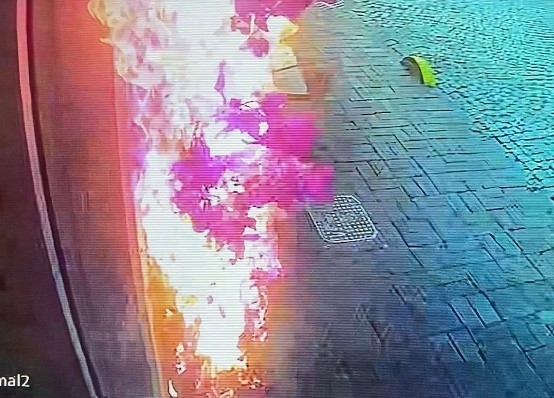 Fatih’te bir kişi suni çiçek koparırken otelde yangın çıkardı: O anlar kamerada
