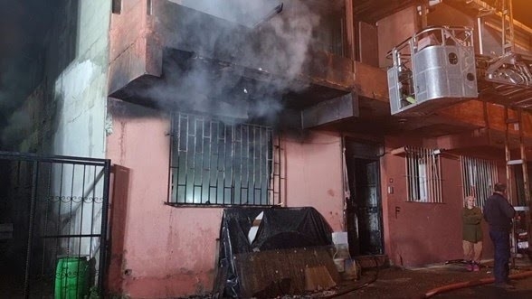 Beykoz’da iki katlı binada yangın
