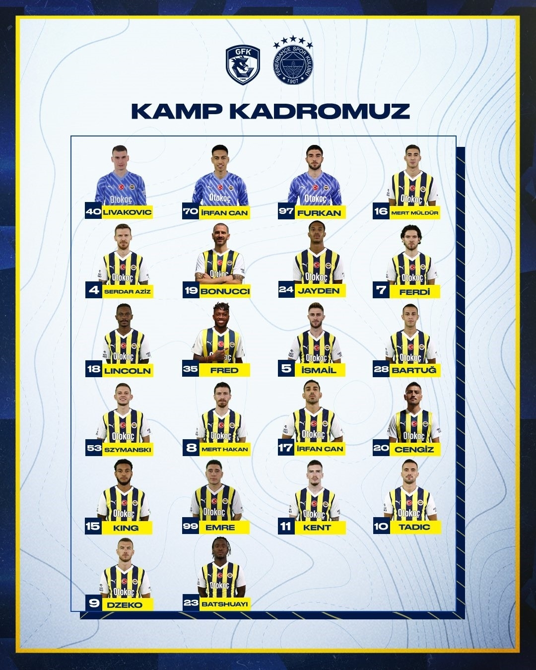 Fenerbahçe’de Leonardo Bonucci ile Lincoln kamp kadrosuna alındı
