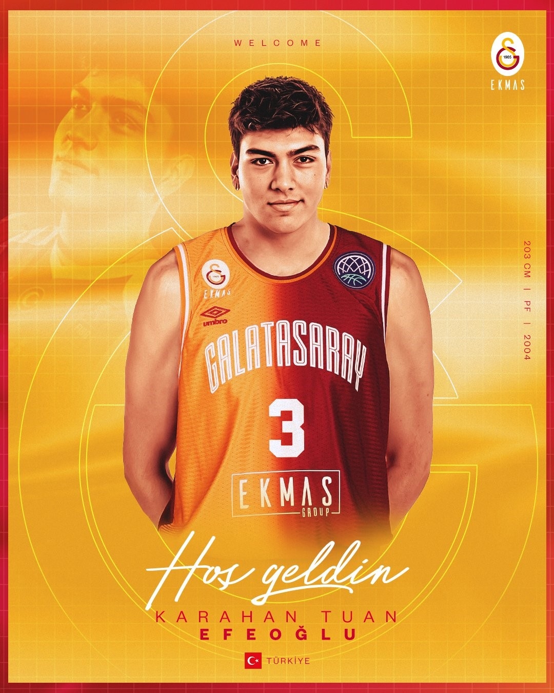 Galatasaray Erkek Basketbol Takımı, Karahan Efeoğlu’nu kadrosuna kattı
